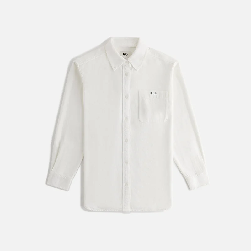 Savings Alert Kith Women Ora II Denim Shirt - Putty Denim