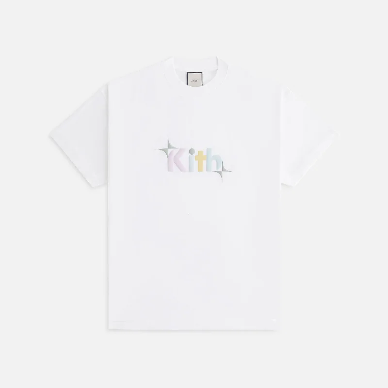 Discount Mania Kith Women Burst Logo Vintage Tee - White