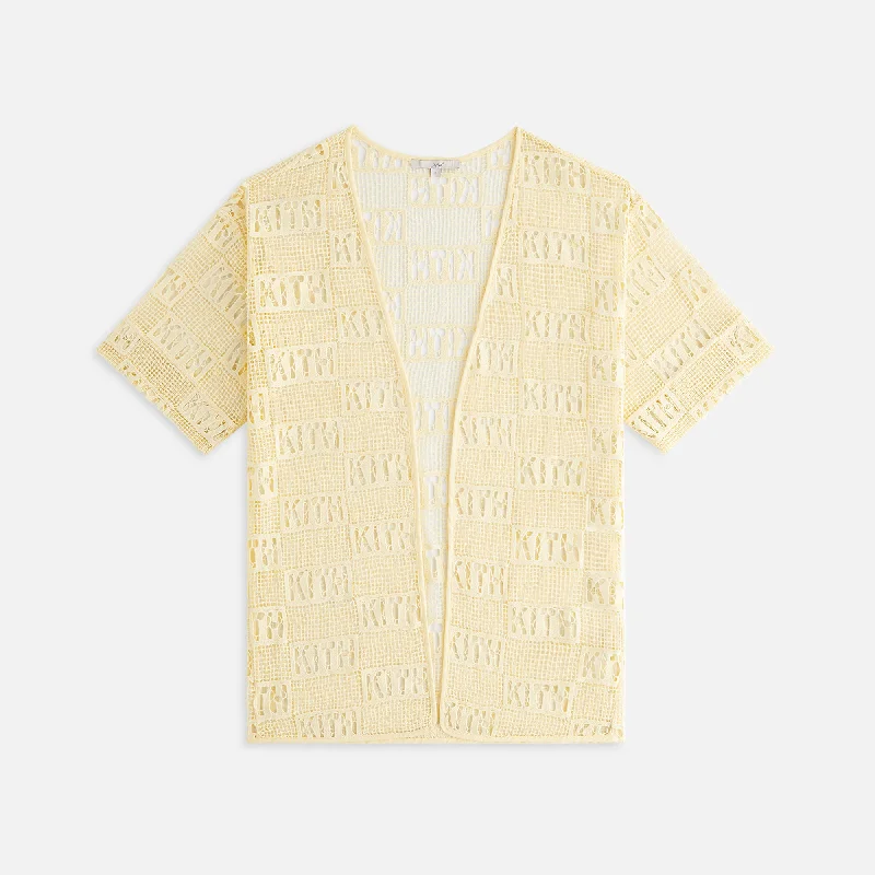 Limited Time Discount Kith Women Jace Logo Lace Baseball Shirt - Sunrise
