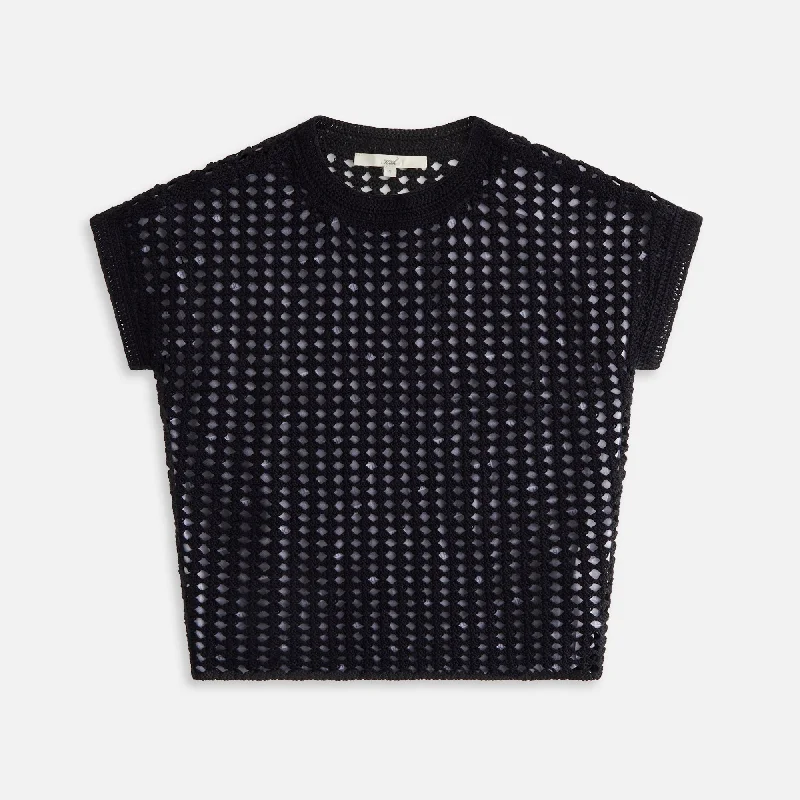 Act Now Kith Women Rhea Knit Tee - Black