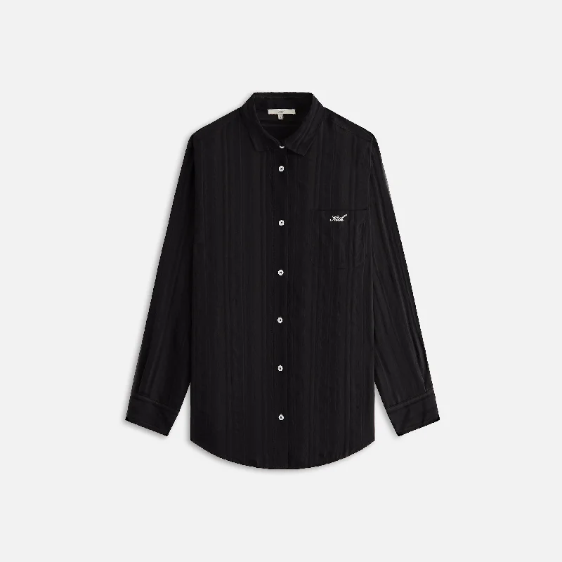 Lowest Price Kith Women Ora II Sheer Stripe Shirt - Black
