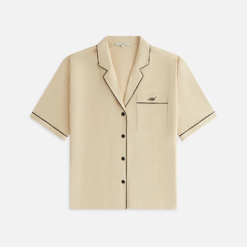 Blowout Sale Kith Women Elena II Snap Front Shirt - Oat