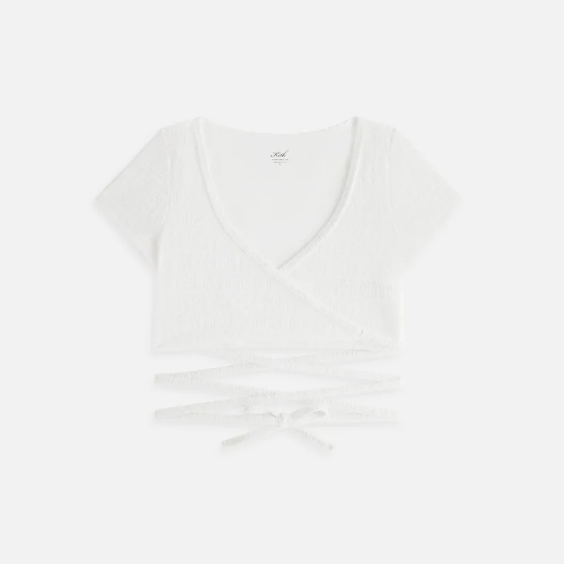 Stock Clearance Kith Women Ailee Monogram Towel Wrap Top - White