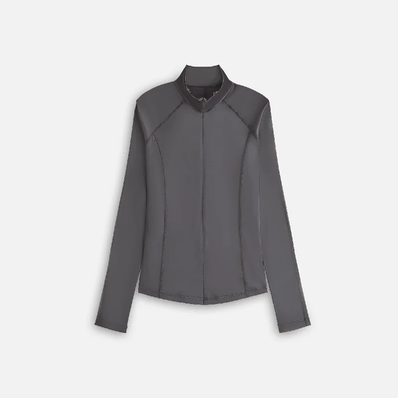 Early Access Kith Women Alida Stretch Satin Zip Top - Void