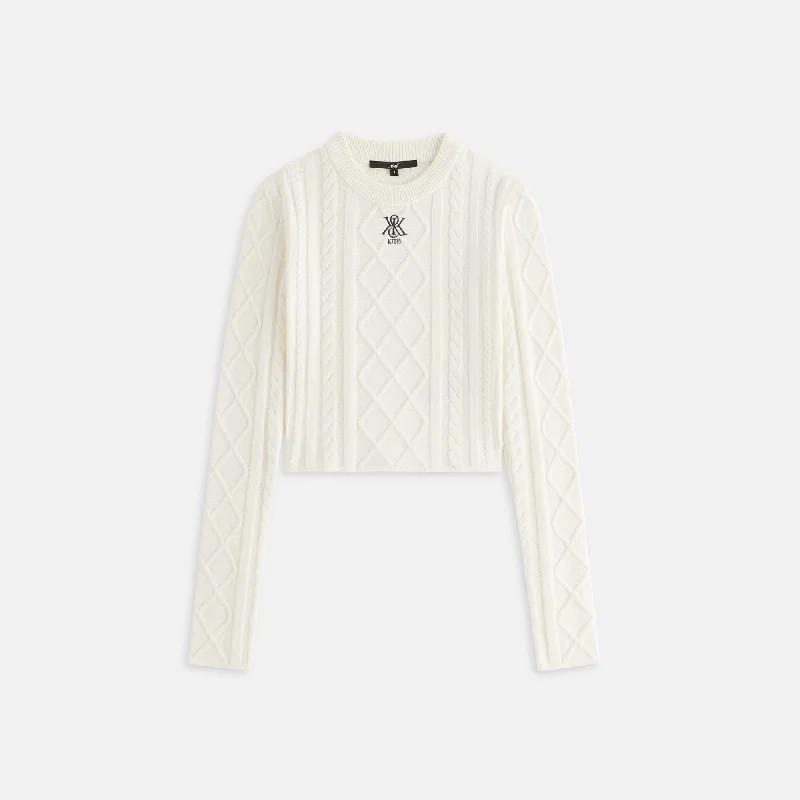 Online Only Kith Women Mulberry Cable Knit Crest Long Sleeve - Sandrift