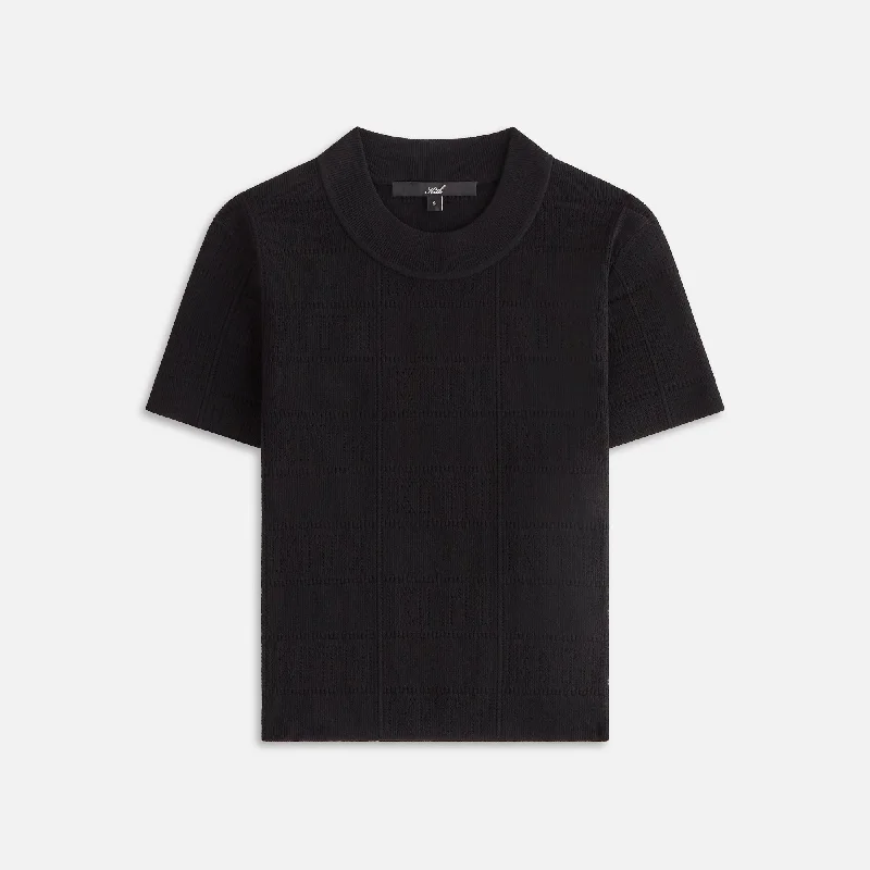 Value Deals Kith Women Arys Monogram Pointelle Tee - Black