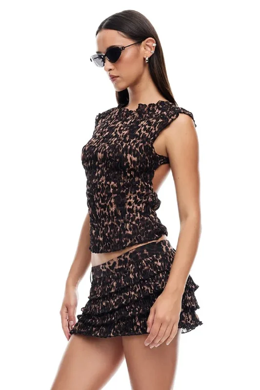 Markdowns LIONESS Uno Tie Top Leopard
