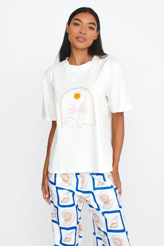 Don't Wait LOST IN LUNAR Ride The Wave Tee White