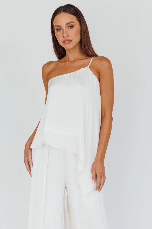 Markdowns Pollina One Shoulder Top Cream