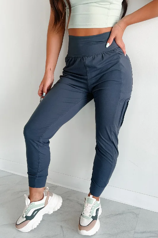 Midnight Madness Bestie For The Restie Butter Soft Side Pocket Joggers (Charcoal)