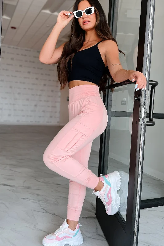 Final Markdown Bestie For The Restie Butter Soft Side Pocket Joggers (Flash Pink)