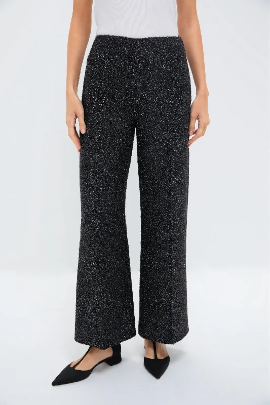 Price Drop Black Daffy Disco Tweed Trousers