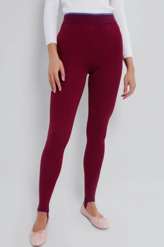 Closeout Burgundy Aero Stirrup Legging