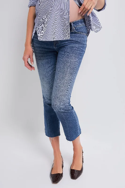 New Deals Indigo The Crop Maternity Jean