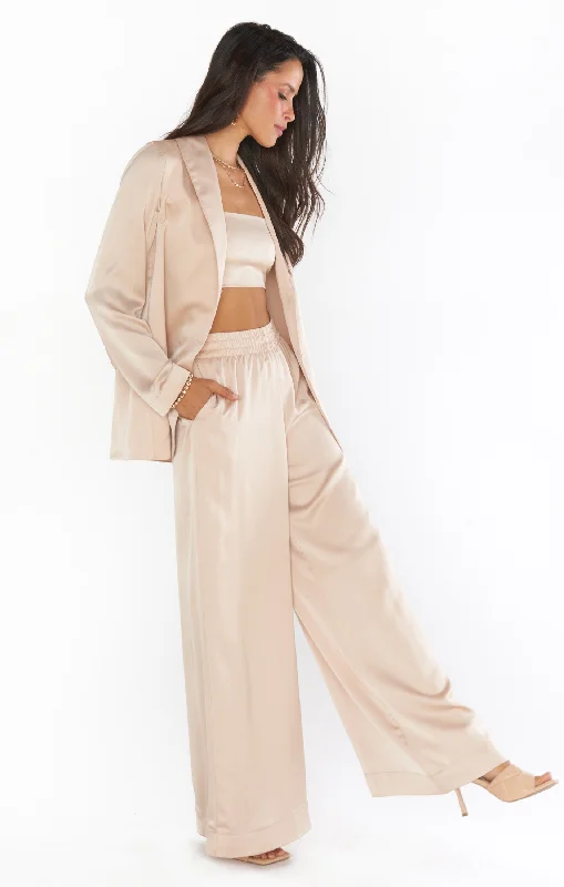 Deal Alert Irwin Pants ~ Champagne Luxe Satin