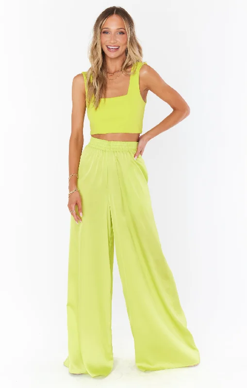 Amazing Deals Irwin Pants ~ Citrine Luxe Satin