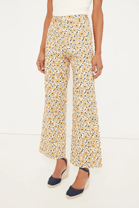 Deal Dash Sharon's Flowers Gold Everyday Pant