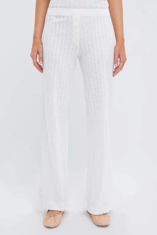 Sneak Peek Sale White Pointelle Boxer Pants