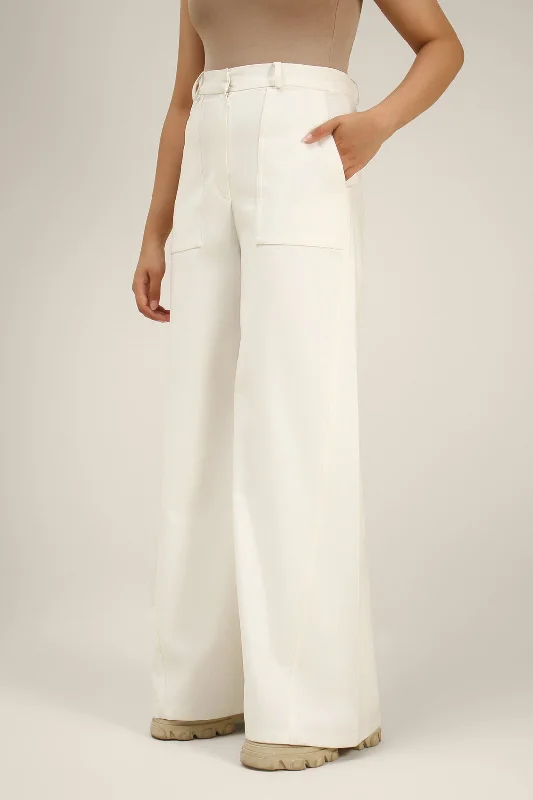 Price Break Wide-leg Twill Pants