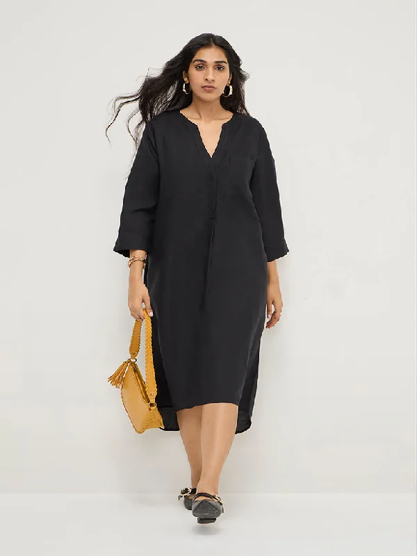 Huge Savings Gia Black High-Low A-Line Dress