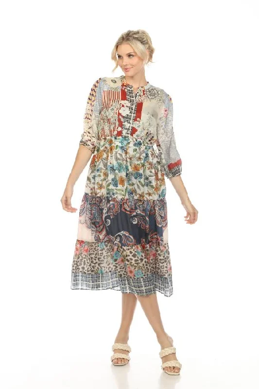 Super Bargain Johnny Was Betzy Jaime Silk Tiered Midi Dress Boho Chic C341228