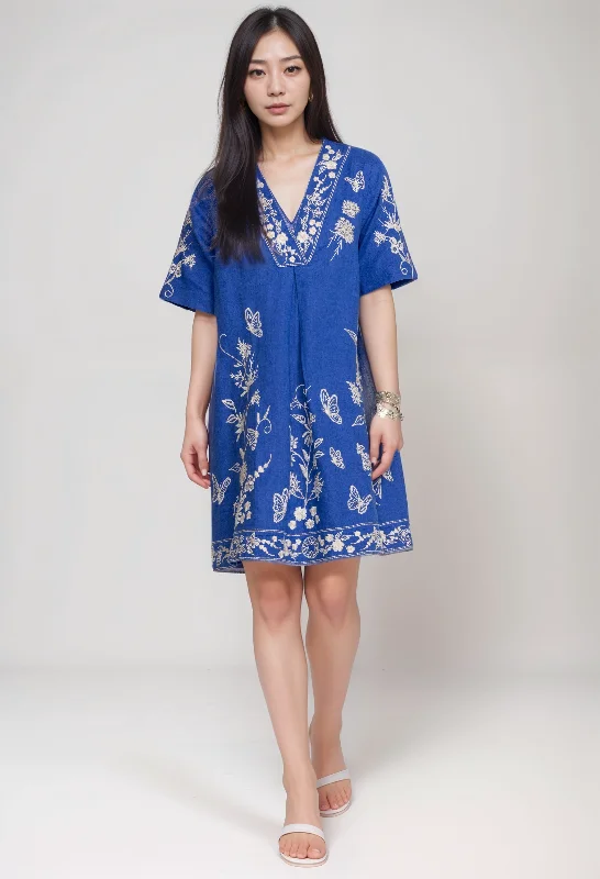 Major Savings Johnny Was JWLA Domingo Dolman Linen Dress Boho Chic J31824