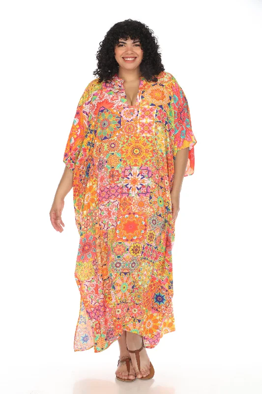 Final Sale Johnny Was Kaleida Swim Cover-Up Kaftan Dress Plus Size CSW5524-FX
