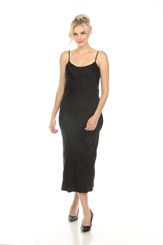 Online Only Johnny Was Workshop Black Embroidered Maxi Slip Dress Boho Chic W39224