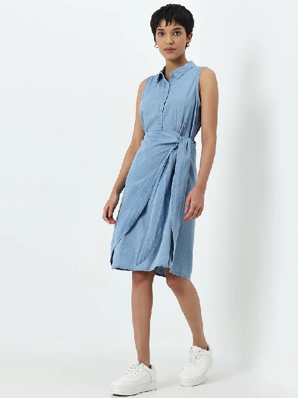 Quick Sale LOV Blue Denim Shirt Dress