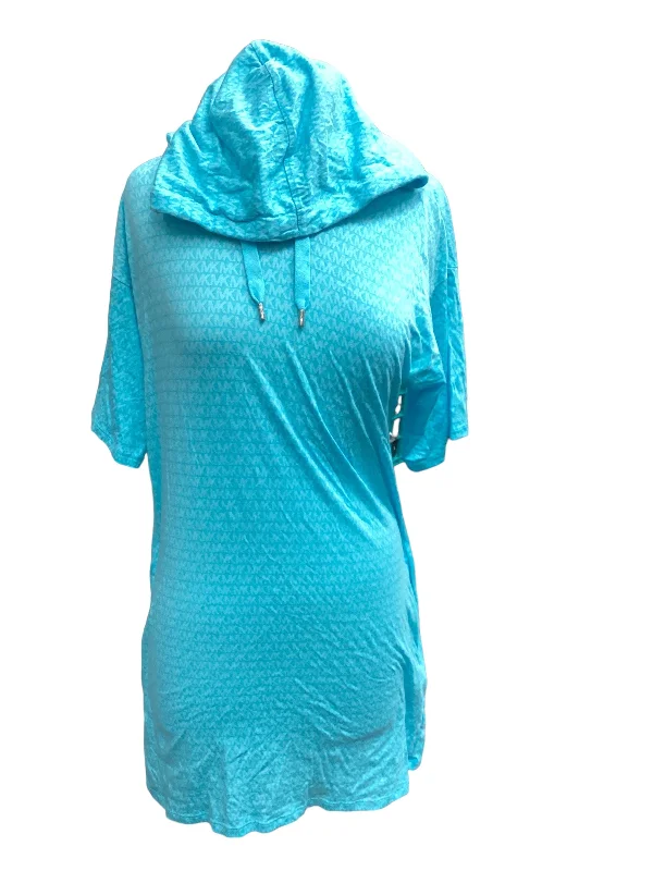 Instant Discount Athletic Sweatshirt Hoodie By Michael Kors In Blue, Size: M