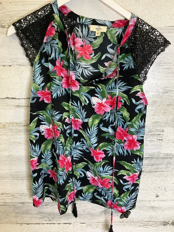 Early Bird Discount Black Top Short Sleeve Entro, Size S