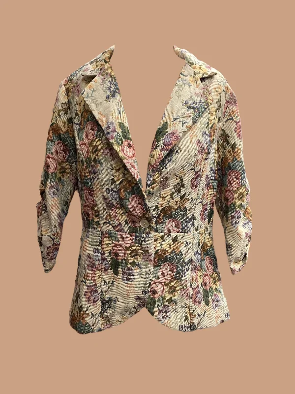 Epic Deals Blazer By Karen Kane In Floral Print, Size: S