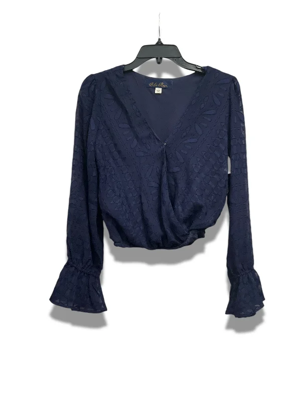 Hurry In Blouse Long Sleeve By Blue Rain In Navy, Size: S