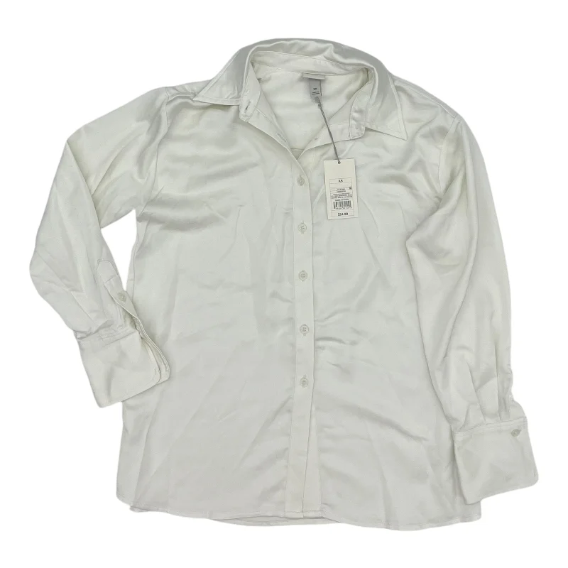 Price Drop Blouse Ls By A New Day In Cream, Size:Xs
