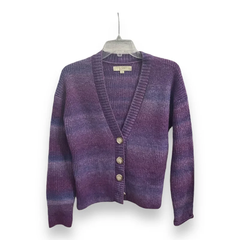 Seasonal Clearance Cardigan By Loft In Purple, Size: Mp