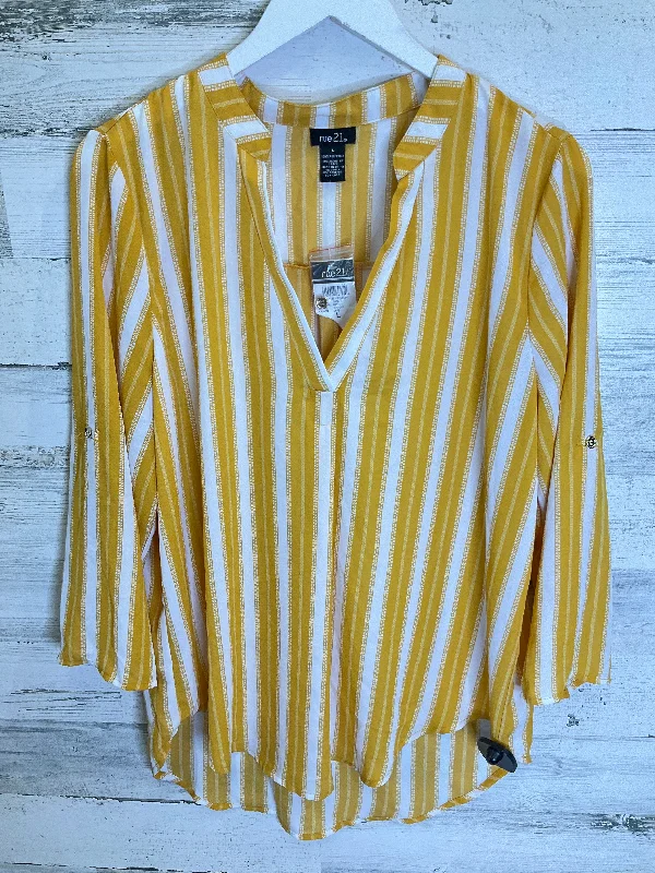 Special Savings Mustard Top 3/4 Sleeve Rue 21, Size L