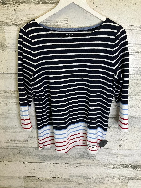 Holiday Sale Navy Top 3/4 Sleeve Talbots, Size M