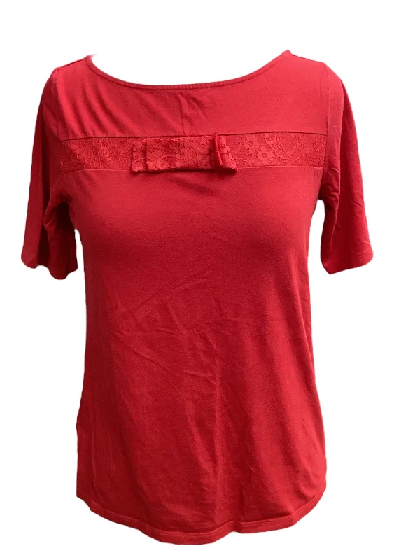 Get It Before It’s Gone Red Top Short Sleeve Ann Taylor, Size S