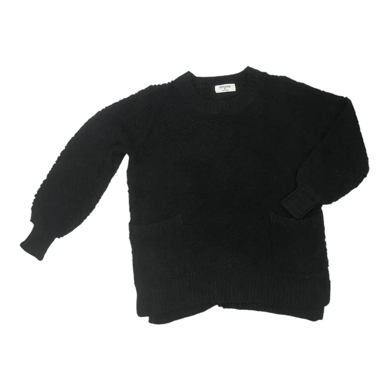 Deal Zone Sweater By Zenana Outfitters In Black, Size:Xs