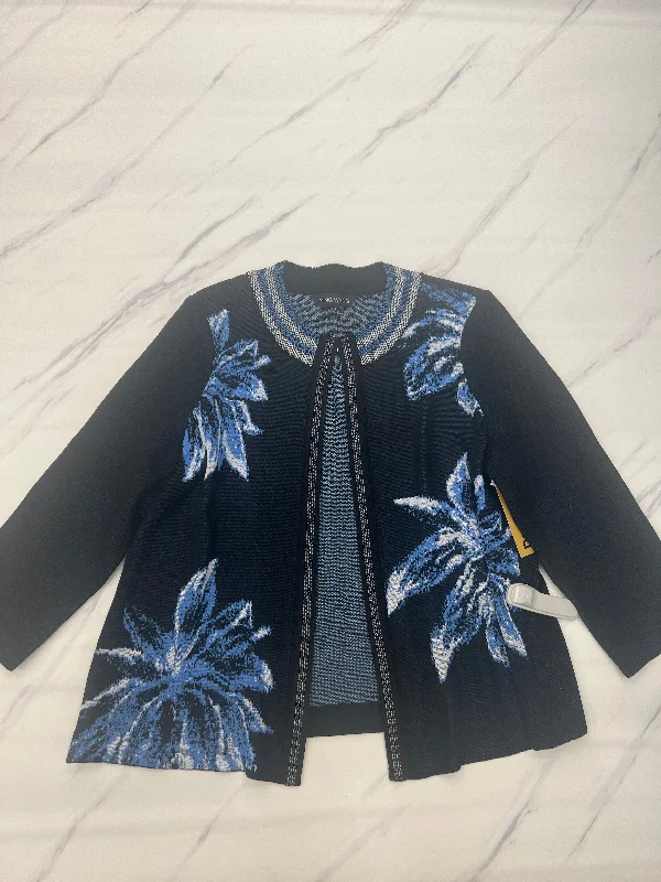 Today's Special Sweater Cardigan By Ming Wang In Black, Size: L