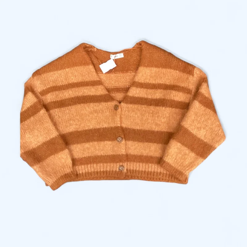 Bargain Bin Sweater Cardigan By Mng In Orange, Size: M