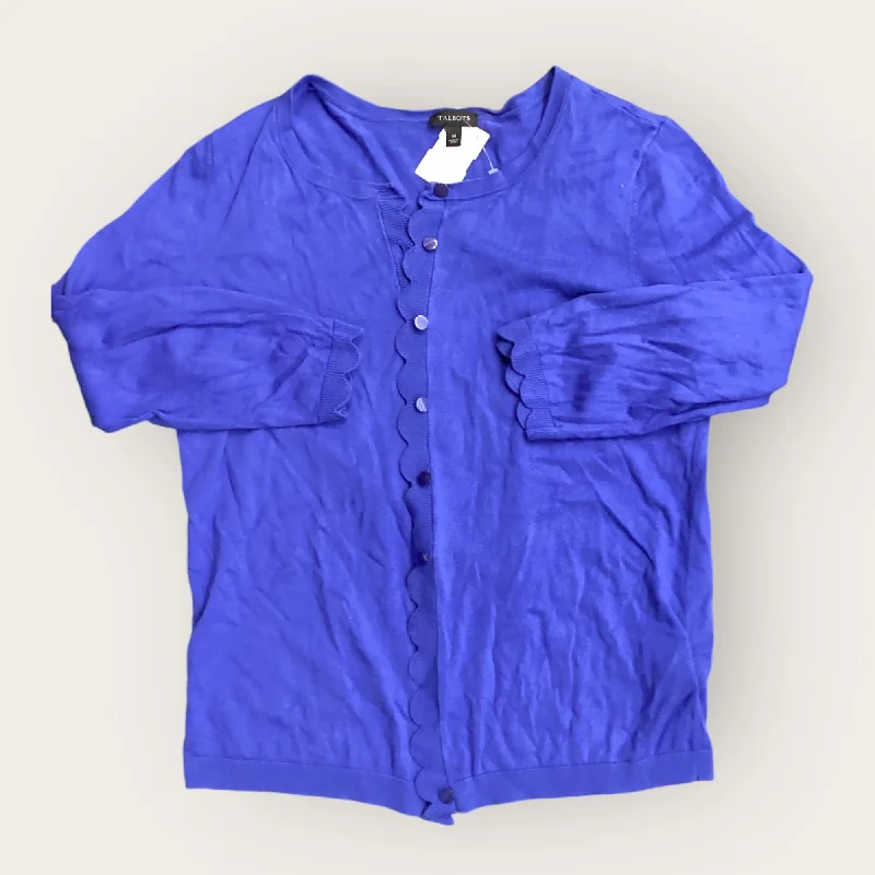 Deal of the Day Sweater Cardigan By Talbots In Blue, Size: M