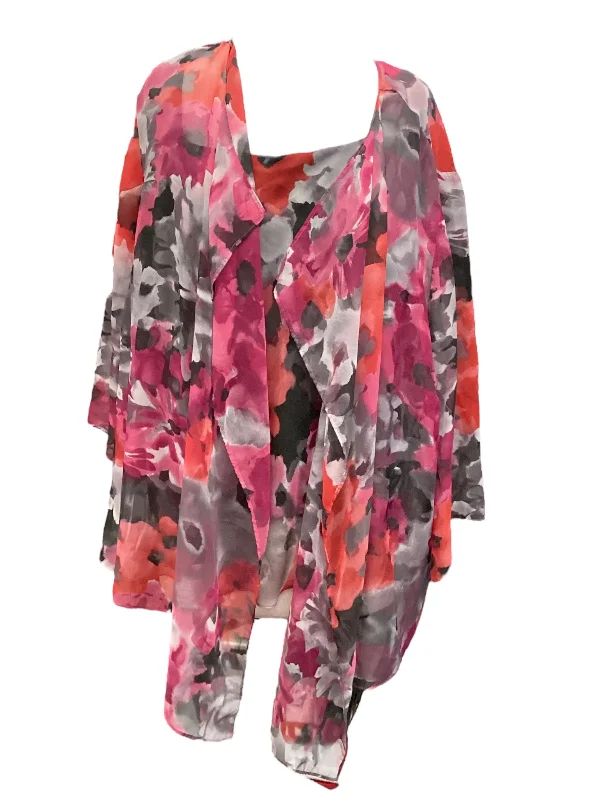 Exclusive Offers Top 2pc Long Sleeve By Alex Evenings In Multi-colored, Size: 3x