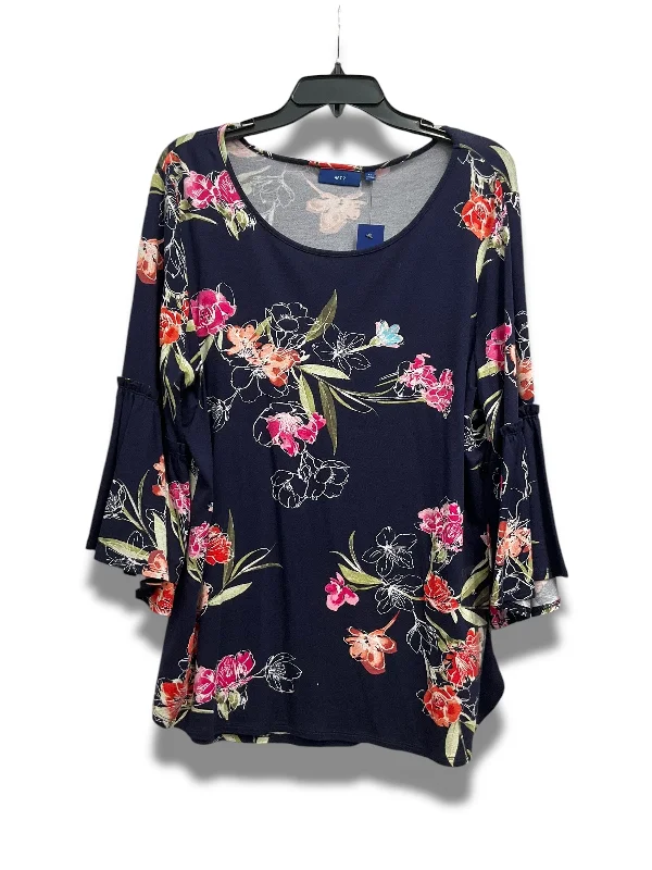 Buy Now Top 3/4 Sleeve By Apt 9 In Floral Print, Size: Xl