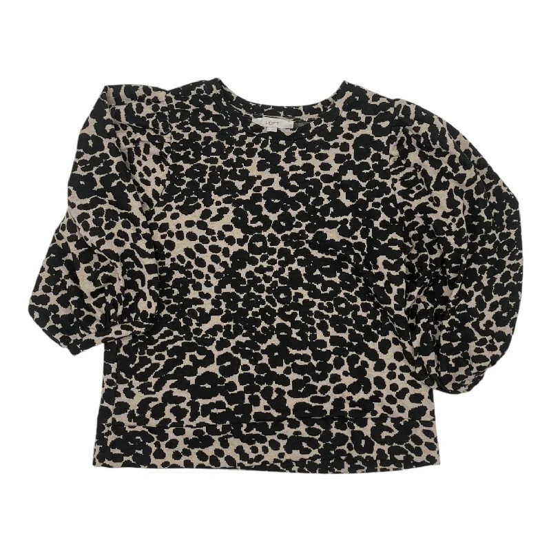 Today’s Deal Top 3/4 Sleeve By Loft In Animal Print, Size:L