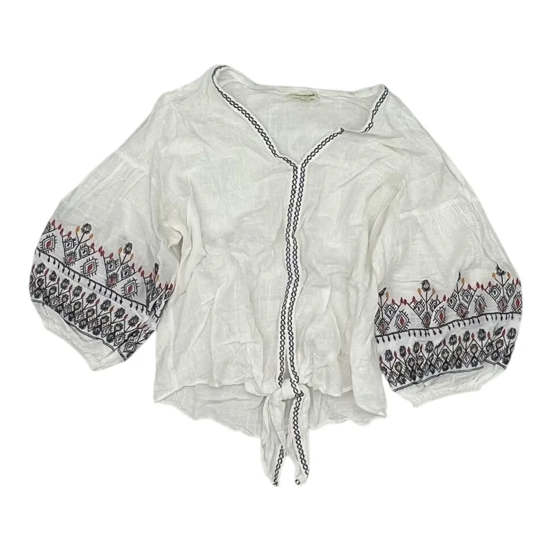 Overstock Sale Top 3/4 Sleeve By Max Studio In White, Size:Xs