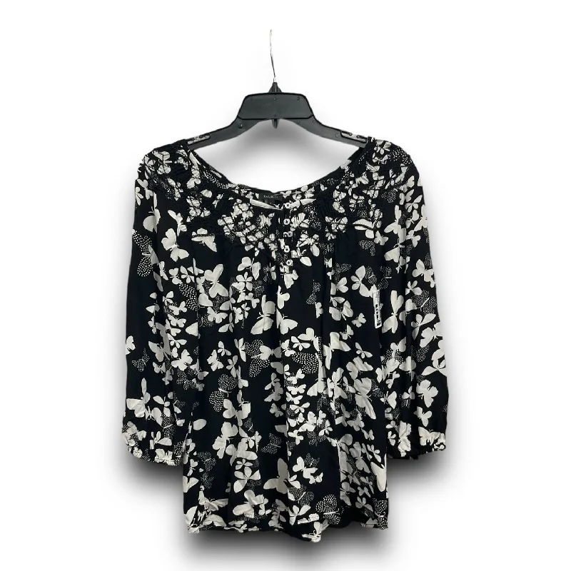 Price Blitz Top 3/4 Sleeve By Talbots In Floral Print, Size: S