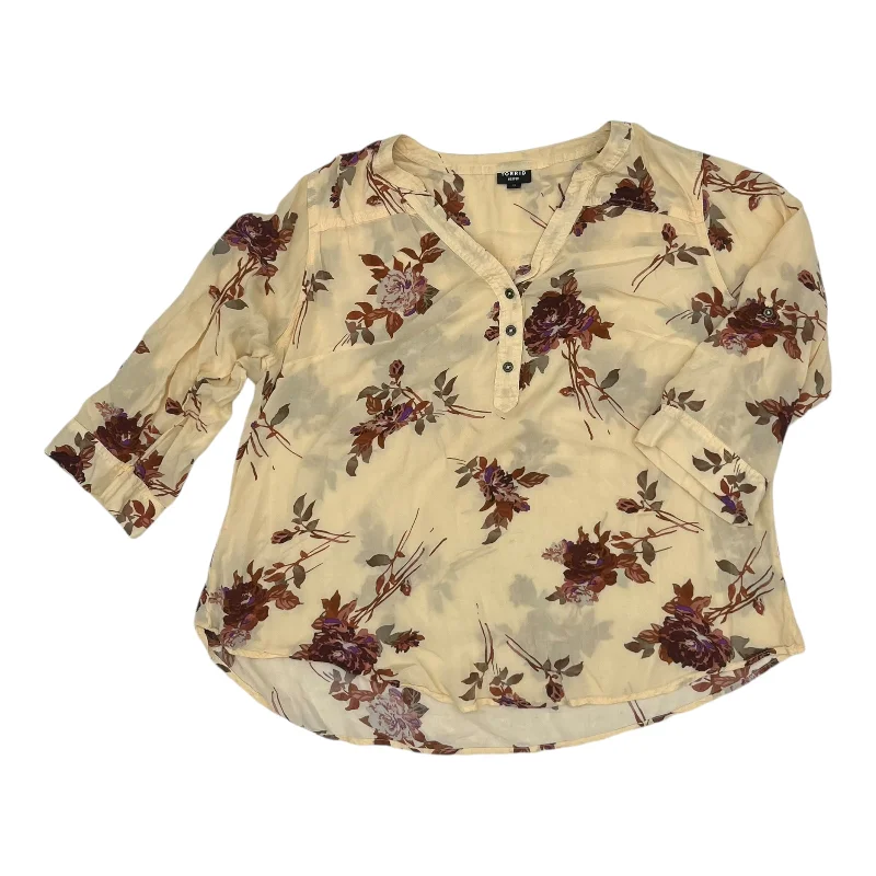 Lowest Price Top 3/4 Sleeve By Torrid In Cream, Size:L