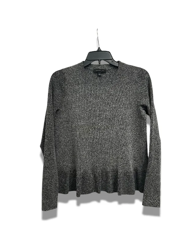 Quick Sale Top Long Sleeve By Ann Taylor In Grey, Size: S