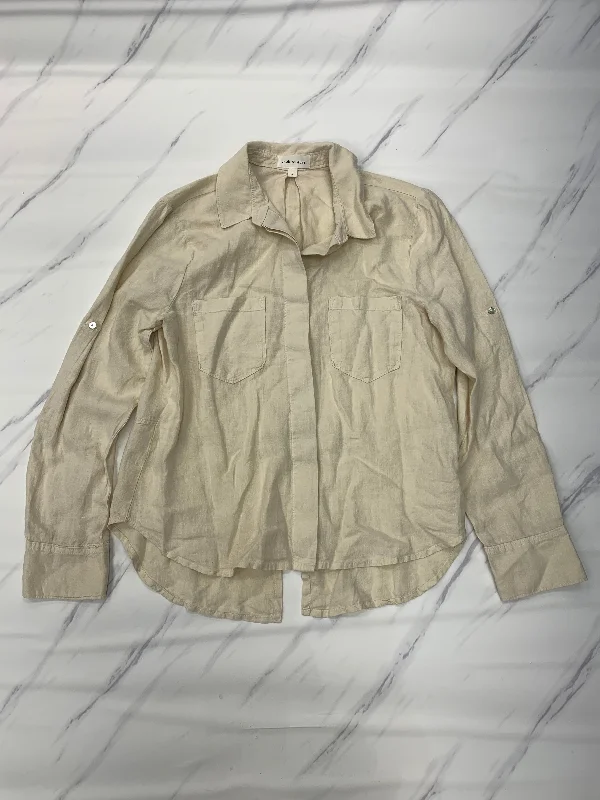 Price Fest Top Long Sleeve By Cloth & Stone In Beige, Size: L